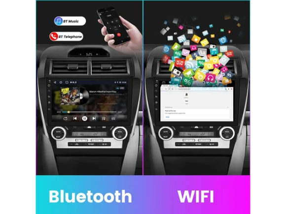 10-Inch Car Radio for Toyota Camry 2012–2014, Black, 2GB+64GB — Car Infotainment System, litillbuly