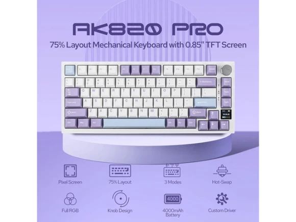 75% Wireless Mechanical Keyboard — Bluetooth Keyboard, Ajazz