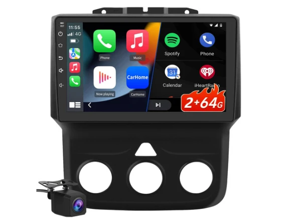 9-Inch Car Radio with Reverse Camera for Dodge Ram 1500, 2500, and 3500 (2013–2019) — Car Infotainment System, litillbuly