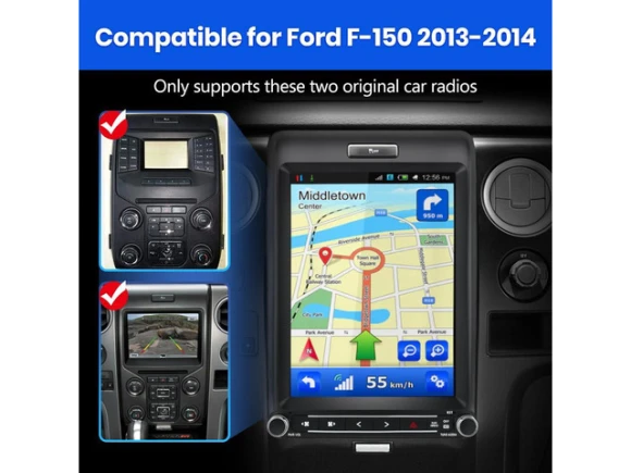 Android 13 12.1-inch car radio for Ford F150 2013 and 2014 — Car Infotainment System, litillbuly
