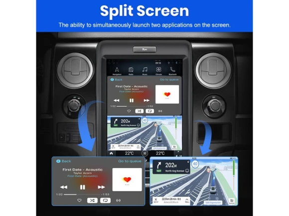 Android 13 12.1-inch car radio for Ford F150 2013 and 2014 — Car Infotainment System, litillbuly