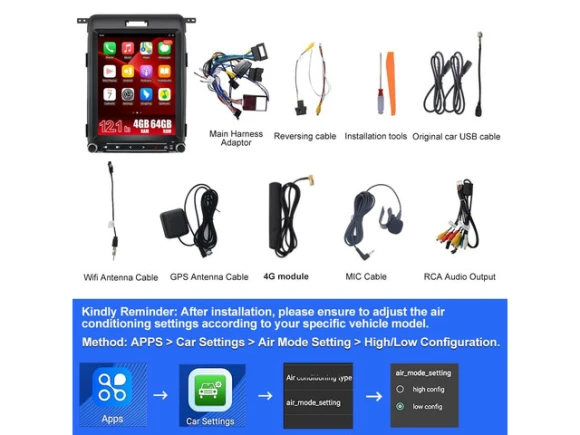 Android 13 12.1-inch car radio for Ford F150 2013 and 2014 — Car Infotainment System, litillbuly