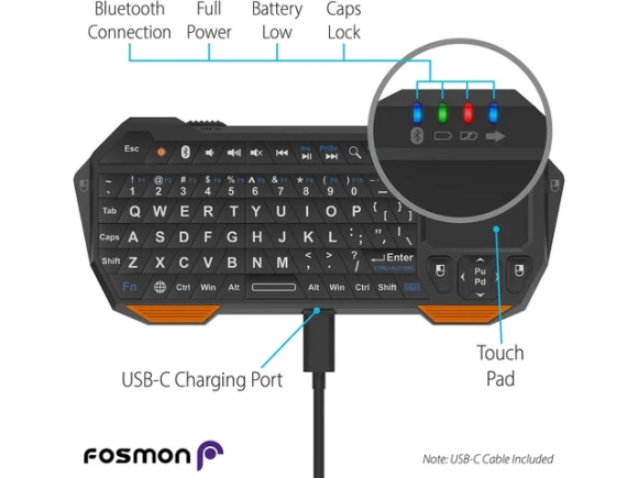 Mini Bluetooth Keyboard with Touchpad — Bluetooth Keyboard, Fosmon