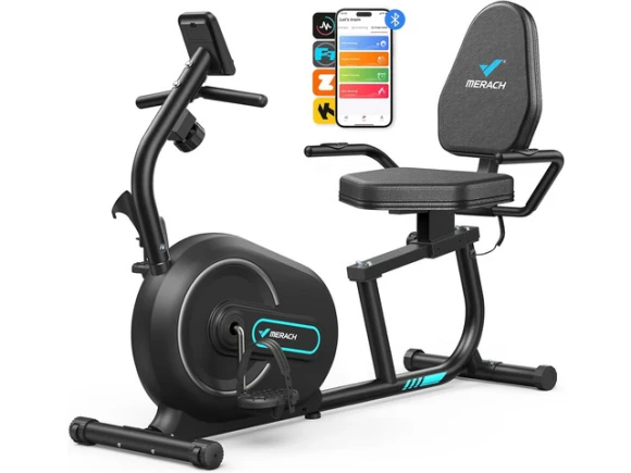 Recumbent Exercise Bike — Connected Equipment, MERACH