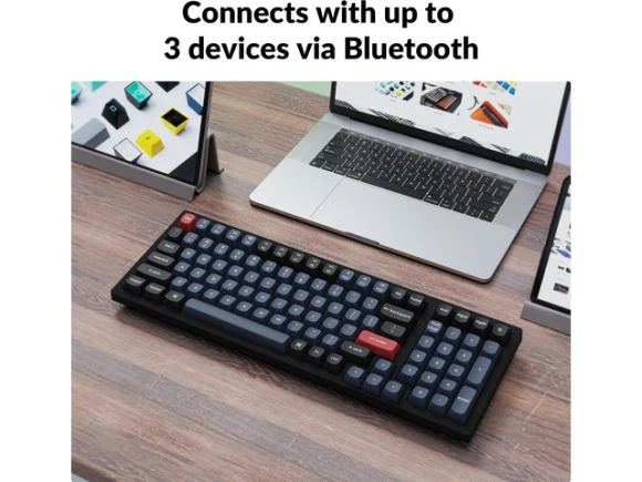 Wireless Mechanical Keyboard, 96 Keys, Black — Bluetooth Keyboard, Keychron
