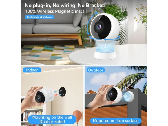 2K HD Wireless Security Camera, 2-Pack — Security Camera, TAURKENAM