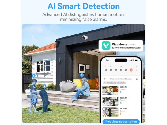 2K HD Wireless Security Camera, 2-Pack — Security Camera, TAURKENAM