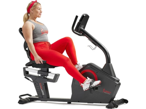 Smart Recumbent Exercise Bike — Connected Equipment, Sunny Health & Fitness