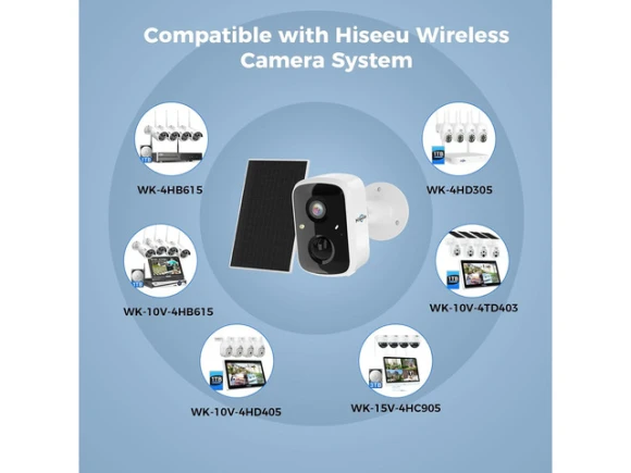 Solar Security Camera, 2 Pack — Security Camera, Hiseeu