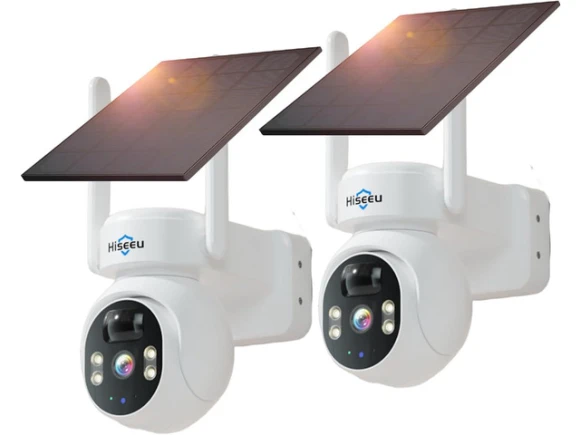 Solar WiFi Surveillance Camera, 2-Pack — Security Camera, Hiseeu