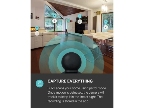 Indoor Pan-Tilt Home Security Camera — Security Camera, Kasa