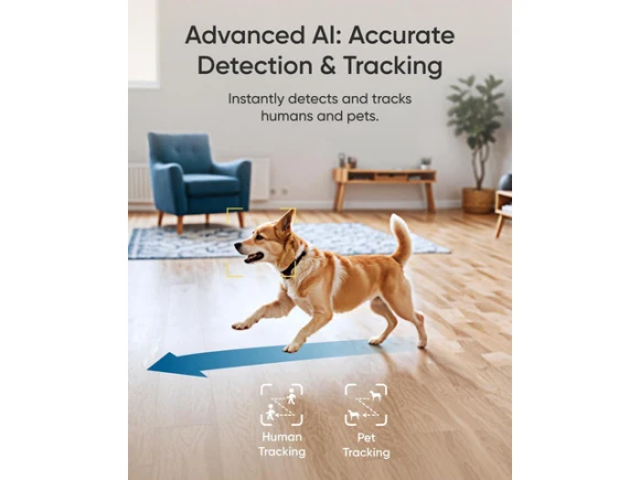 Indoor security camera with 4K UHD video, color night vision, and 360° pan-tilt — Security Camera, eufy