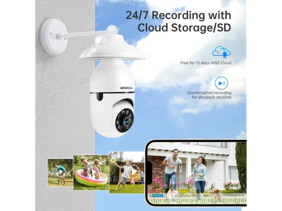 Light Bulb Security Camera — Security Camera, WESECUU