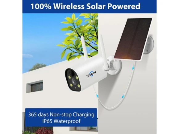 Outdoor Solar WiFi Security Camera — Security Camera, Hiseeu