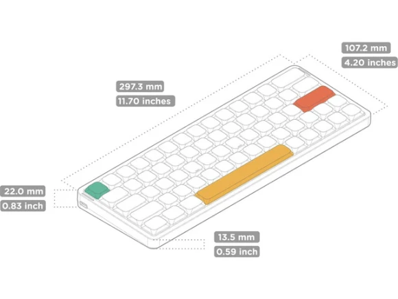 60% V2 Portable Wireless Mechanical Keyboard — Bluetooth Keyboard, NuPhy