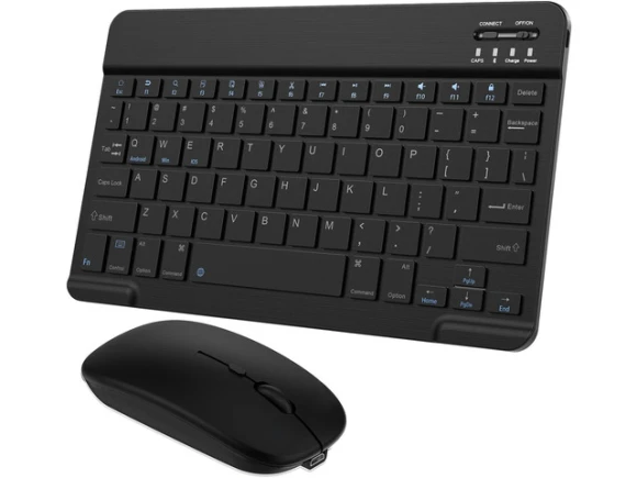 Bluetooth Keyboard and Mouse Combo, Black — Bluetooth Keyboard, WOOJONG