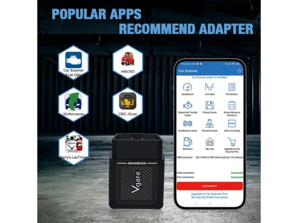 Bluetooth OBD2 Scanner — OBD2 Scanners, Vgate