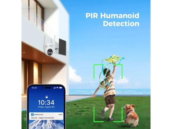 Outdoor Solar Security Camera, 2-Pack — Security Camera, Hiseeu