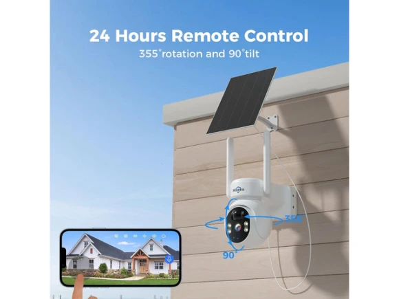 Outdoor Solar Security Camera, 2-Pack — Security Camera, Hiseeu