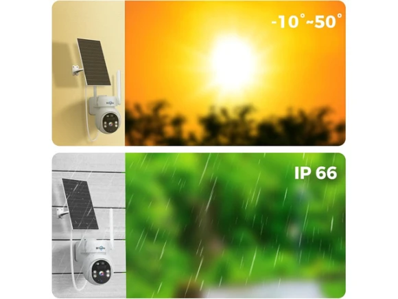 Outdoor Solar Security Camera, 2-Pack — Security Camera, Hiseeu