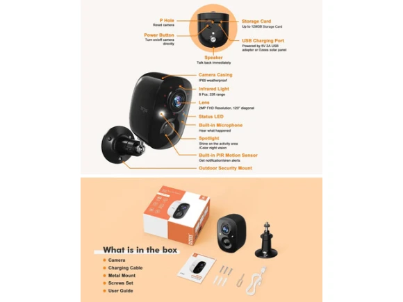 Outdoor Wireless Security Camera — Security Camera, DZEES