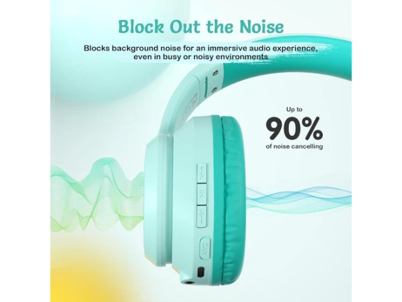 Kids Wireless Over-Ear Bluetooth Headphones — Wireless Earbuds, TONOSHARK