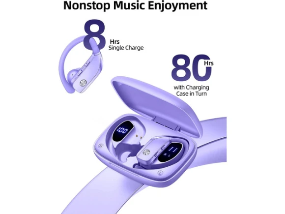 Wireless Bluetooth Earbuds with Over-Ear Hooks — Wireless Earbuds, WOOJONG