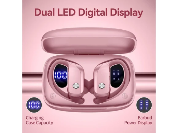Wireless earbuds, Pink — Wireless Earbuds, BMANI