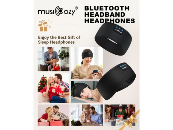 Bluetooth headband headphones — Wireless Earbuds, MUSICOZY