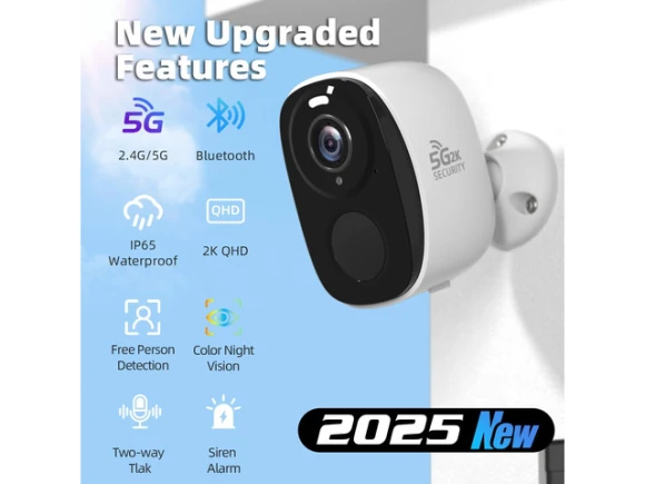 Wireless Outdoor Security Camera Set, 4-Pack — Security Camera, WOOJONG