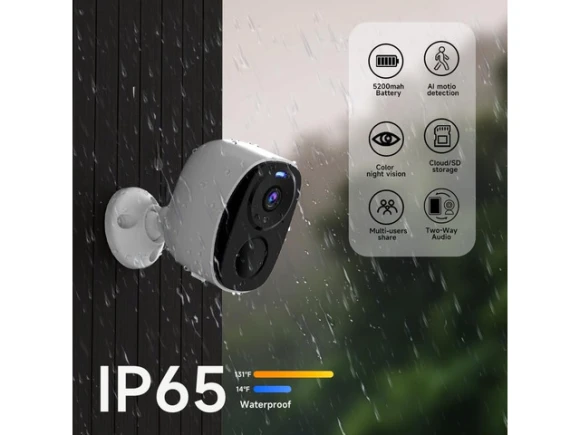 Wireless Outdoor Security Camera Set, 4-Pack — Security Camera, WOOJONG