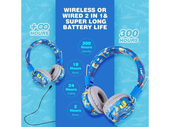 Foldable Bluetooth Headphones — Wireless Earbuds, QearFun