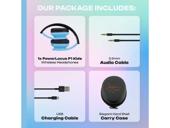 Foldable Over-Ear Headphones — Wireless Earbuds, PowerLocus