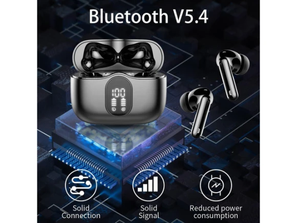 Black Wireless Earbuds — Wireless Earbuds, Suppower