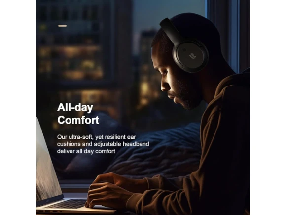 Bluetooth Over-Ear Headphones with Hybrid Active Noise Cancelling — Wireless Earbuds, Suppower