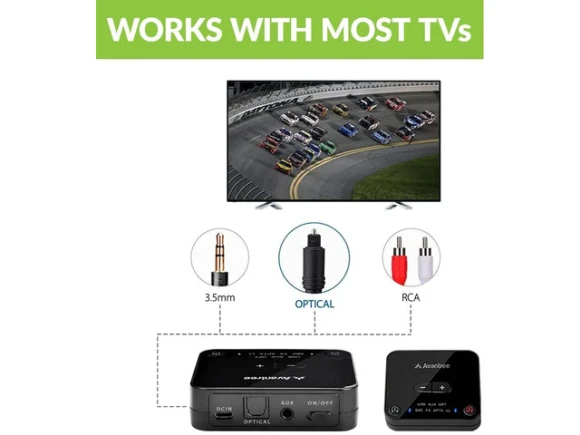 Dual Wireless Headphones and Earbuds Set with Bluetooth Transmitter — Wireless Earbuds, Avantree