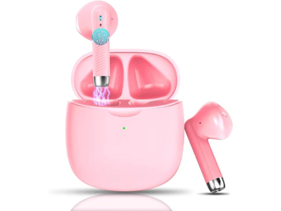 Light Pink Wireless Earbuds — Wireless Earbuds, Suppower