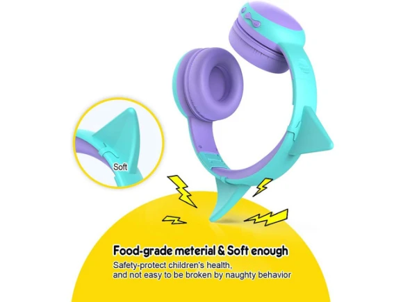 Purple Kids Bluetooth Headphones — Wireless Earbuds, gorsun