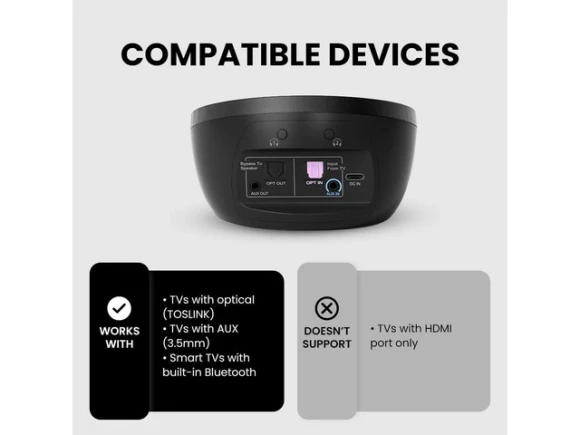 Wireless TV earbuds with transmitter and charging dock — Wireless Earbuds, Avantree