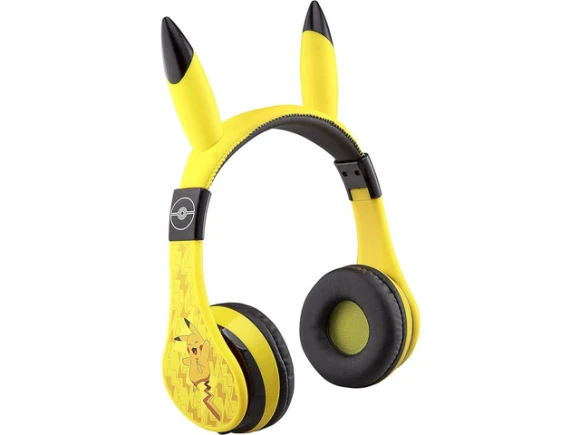 Yellow Bluetooth Headphones with Aux Cord — Wireless Earbuds, eKids