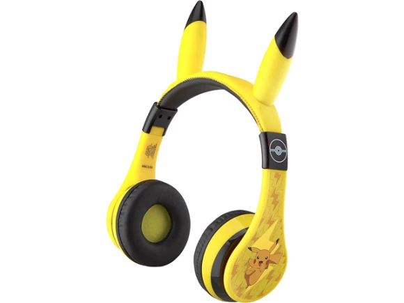 Yellow Bluetooth Headphones with Aux Cord — Wireless Earbuds, eKids