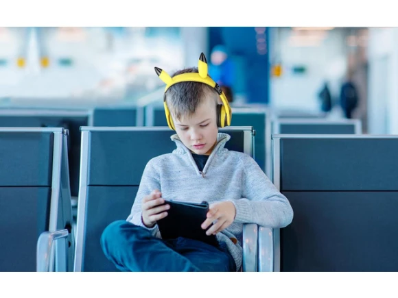 Yellow Bluetooth Headphones with Aux Cord — Wireless Earbuds, eKids