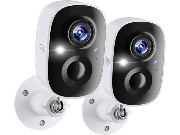 2K Battery-Powered Outdoor Security Camera, 2-Pack — Security Camera, DZEES