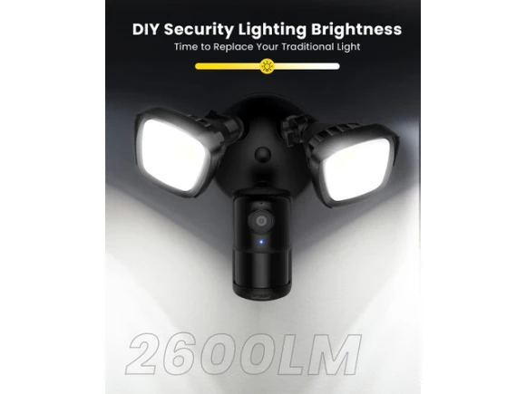 Outdoor Floodlight Security Camera, 2K — Security Camera, iegeek