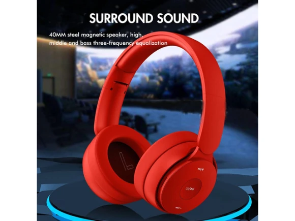 Red Headphones — Wireless Earbuds, Suppower