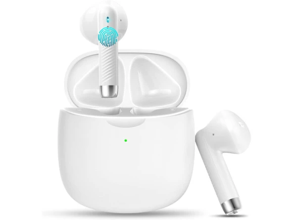 White Wireless Earbuds — Wireless Earbuds, Suppower