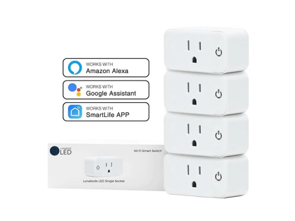 Wi-Fi Smart Plugs, 4 Pack, White — Smart Plug, Suppower