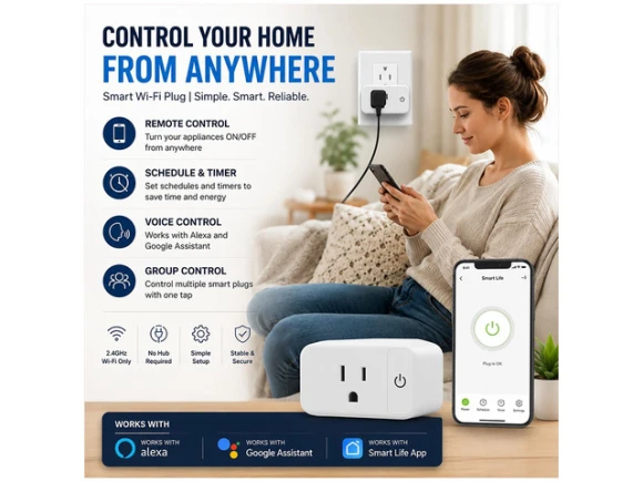 Wi-Fi Smart Plugs, 4 Pack, White — Smart Plug, Suppower