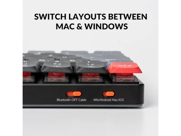 Wireless Custom Mechanical Keyboard, 75% Layout — Bluetooth Keyboard, Keychron