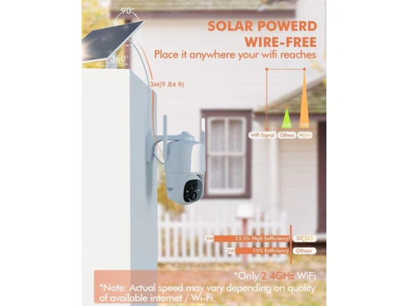 Wireless Outdoor Security Camera, 2K, 360° Pan/Tilt, 2 Pack — Security Camera, DZEES